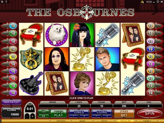 The Osbournes online slot game